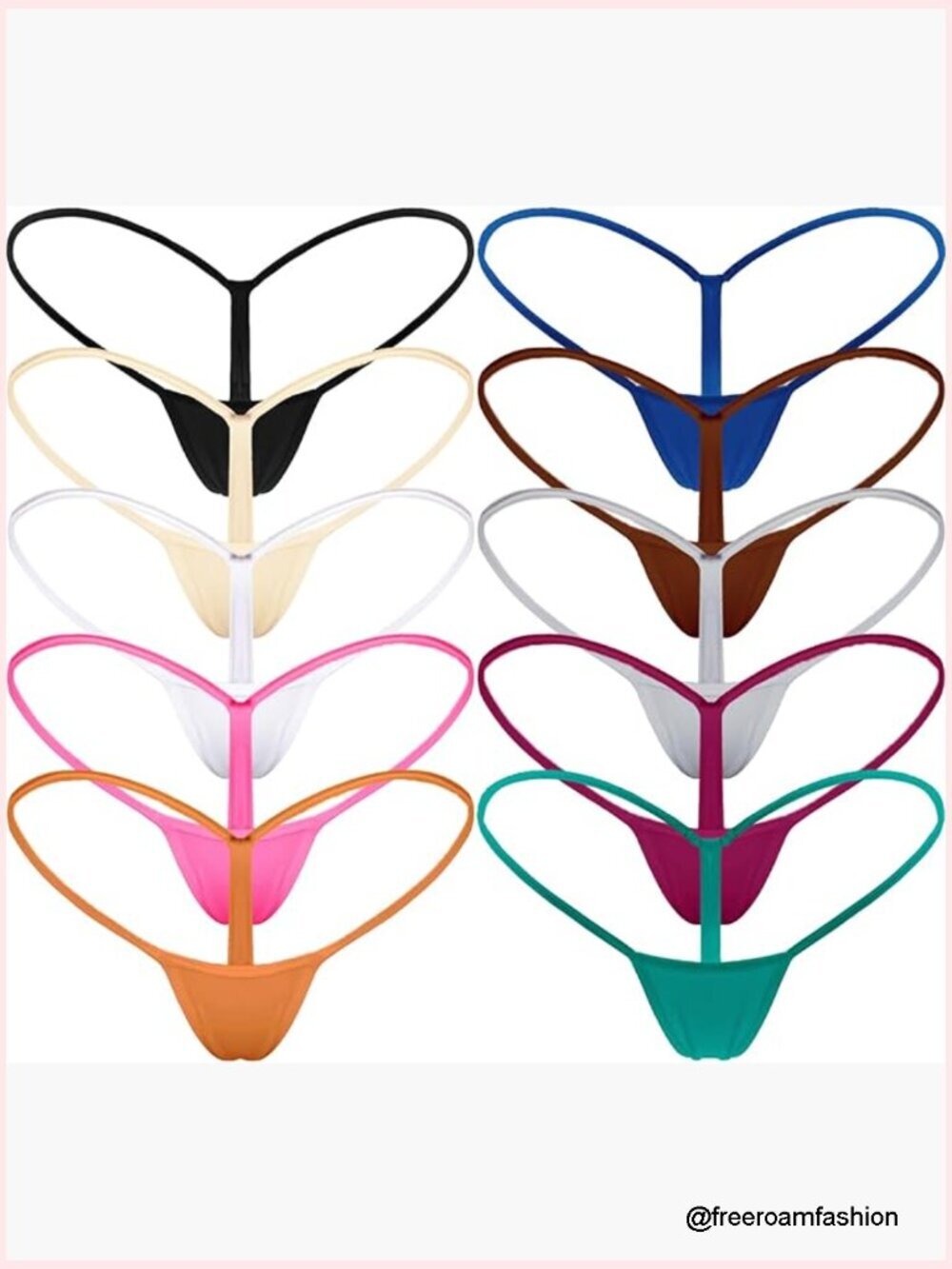 Micro Thongs Low Rise T-Back Underwear Silky Breathable Fabric